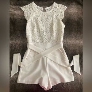 Lucia Jumpsuit White Bebe